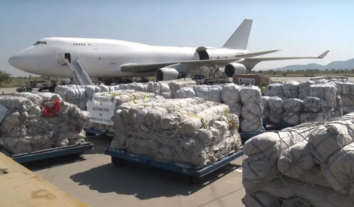 پاکستان نے فلسطین کے مظلوم عوام کے لیے امدادی سامان کی پہلی کھیپ روانہ کر دی