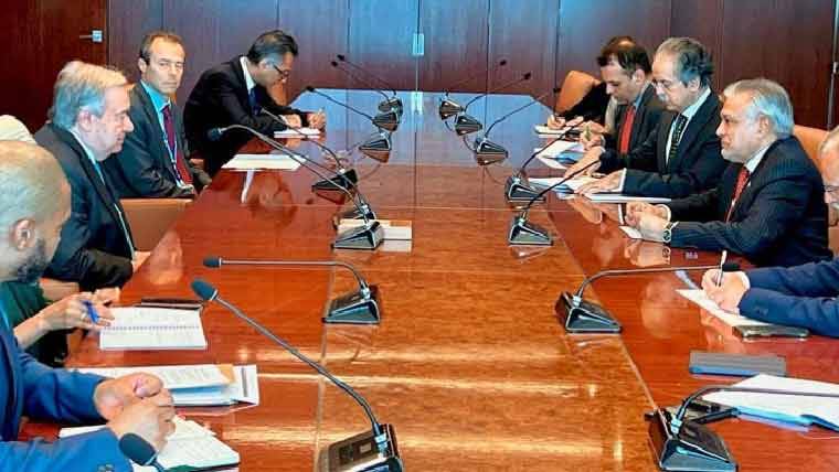 اسحاق ڈار کی اقوام متحدہ کے سیکرٹری جنرل اور جنرل اسمبلی کے صدر سے اہم ملاقاتیں