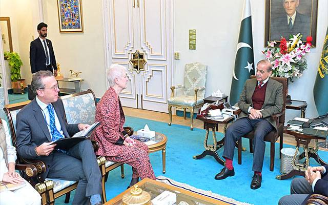 یورپی یونین کی سفیر کی وزیراعظم شہباز شریف سے الوداعی ملاقات