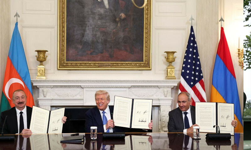 ٹرمپ کی میزبانی میں آذربائیجان اور آرمینیا کے درمیان تاریخی امن معاہدے پر دستخط