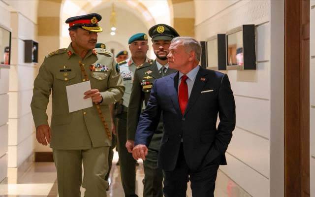 آرمی چیف کی اردن کے شاہ عبداللہ سے ملاقات دو طرفہ دفاعی تعاون کے فروغ پر گفتگو