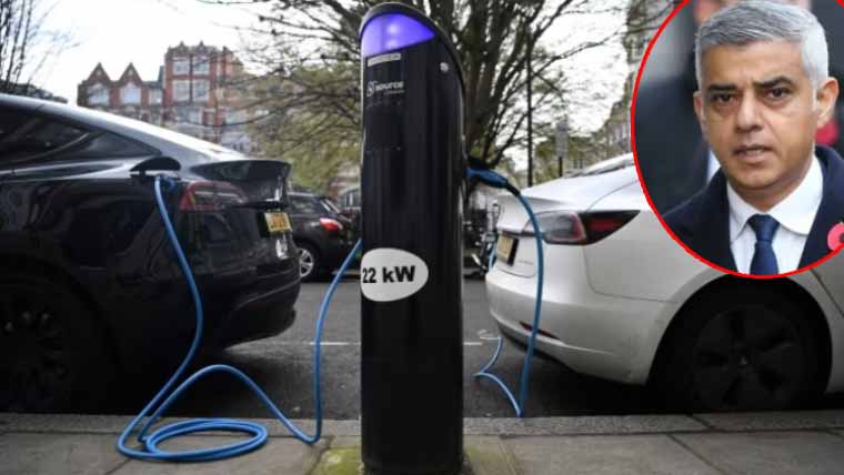 میئر لندن صادق خان نے الیکٹرک گاڑیوں کیلئے ٹریفک فیس میں رعایت ختم کردی