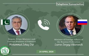 اسحاق ڈار کا روسی وزیر خارجہ سے رابطہ دوطرفہ تعلقات پر گفتگو