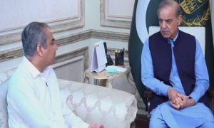 وزیراعظم محمد شہباز شریف سے وفاقی وزیر داخلہ سید محسن رضا نقوی کی ملاقات