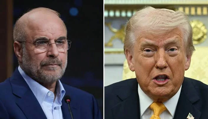 امریکی صدر ٹرمپ اور ایرانی سپیکر باقر قالیباف میں شدید لفظی جنگ