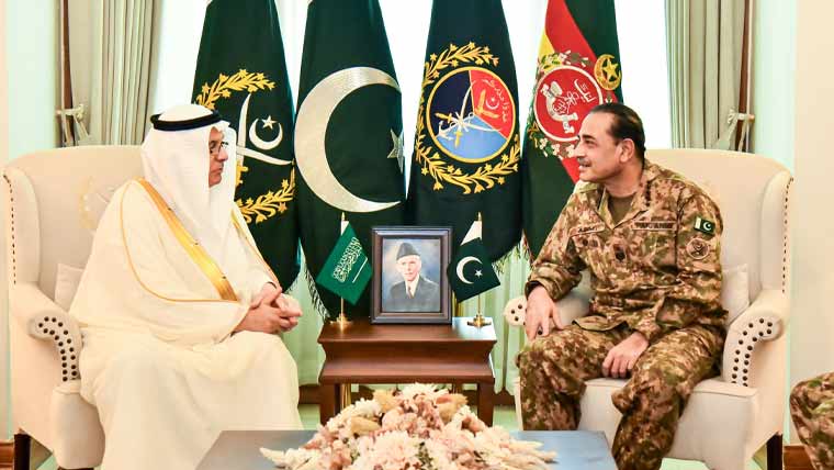سعودی وزیر ماحولیات کا جی ایچ کیو راولپنڈی کا دورہ فیلڈ مارشل سید عاصم منیر سے ملاقات