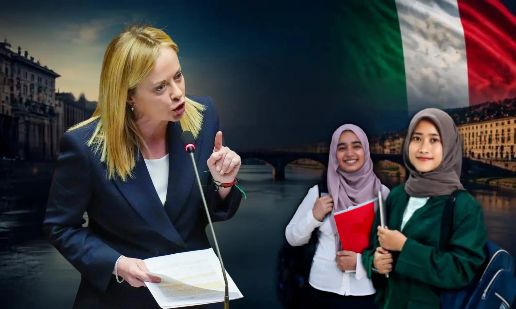اطالوی وزیرِاعظم کا اسکولوں میں نقاب اور برقع پہننے پر پابندی لگانے کا اعلان