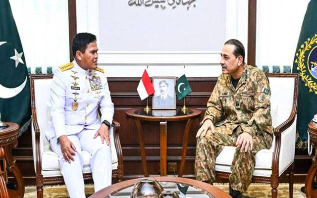 فیلڈ مارشل سے انڈونیشین نیول چیف کی ملاقات؛ علاقائی سلامتی اور دوطرفہ دفاعی تعاون پر تبادلہ خیال