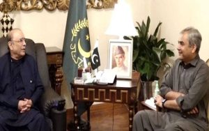 صدر مملکت آصف علی زرداری سے محسن نقوی کی ملاقات ملکی سکیورٹی صورتحال پر تبادلہ خیال