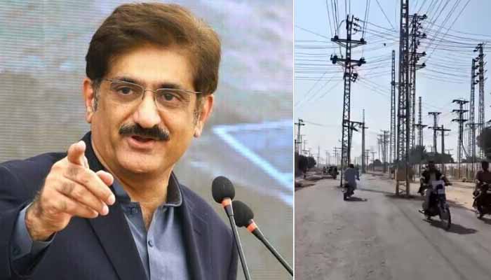حیدرآباد میں سڑ ک کے بیچ کھمبے چھوڑنا ایک منصوبہ بندی تھی مراد علی شاہ نے وضاحت دیدی