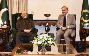 صدر مملکت آصف زرداری سے وزیر اعظم کی ملاقات ملک کی مجموعی سیاسی اور سیکورٹی صورتحال پر تبادلہ خیال